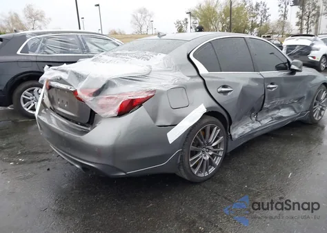 2019 Infiniti Q50 3.0T Red Sport 400 z USA, uszkodzony, nr VIN JN1FV7AR9KM760766